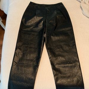 leather high waisted pants